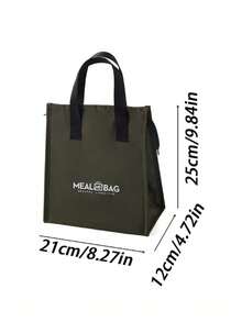 1PC Lunchbox Bag With A Handle Is Perfect For School Or Work. It's A Multi-Functional, Minimalist Lunch Bag With A Large Capacity, Insulated, Thickened Aluminum Foil, And A Convenient Carrying Bag/Ice Pack. Ideal For Working Professionals, It Keeps Food Warm, Allowing You And Your Family To Enjoy Nutritious, Healthy, And Fresh Meals. Lunch Container Lunch Box Insulated Lunch Bag Picnic Bag Cooler Bag Portable Holiday Essential Summer Essentials - Multicolor - View 4