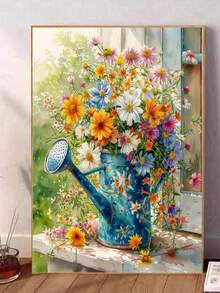 Bộ tranh đính đá DIY 1 cái - Hoa, Trang trí nhà cửa, Đính đá toàn bộ, 30*40cm/40x50cm - Bộ - Xem 3
