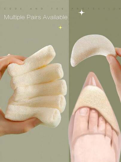 毛绒超柔软鞋头垫，皮革乐福鞋后跟高度鞋垫，可调节脚趾保护，防摩擦，防疼痛，缩小半码，前脚掌缓冲垫，后跟贴纸鞋子固定器，返校用品，女鞋靴子配件，适用于户外、运动、旅行、家居、办公室、学校