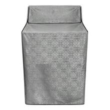 Funda lavadora panel cierre plata impermeable y afelpada para interior y exterior calidad premium durable hasta 6 años compatible con todas las marcas. - Plateado - Ver 1
