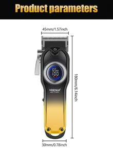 男士专业电动理发器，USB锂电池充电，LED智能显示屏，无线多功能，可调节头带梳，轻松控制剃须，带给您沙龙级丝滑体验。 - 查看 6