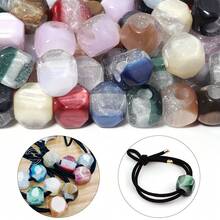 5颗/包 树脂满天星大孔珠，16毫米方形刻面闪光散珠，适用于DIY珠宝制作、手机挂绳、手链 - 珠 - 查看 5