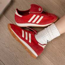 Adidas 三葉草男女鞋SL 72 OG LT W運動休閒鞋 - 紅色 - 查看 2