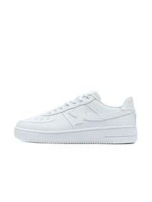 Zapatillas blancas XTEP, zapatos casuales de verano unisex, zapatos deportivos versátiles con suela gruesa al estilo de Air Force One para hombres, nuevas zapatillas de running blancas - Nuevo blanco - Ver 4