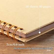 Album ảnh tự làm kích thước 8.8 x 8.8 inch, 30 tờ/60 trang, bìa cứng bằng giấy Kraft, album kỷ niệm đám cưới. - 8 inch - Xem 10