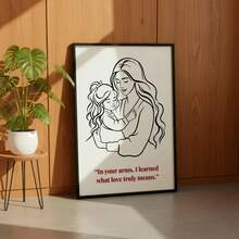 Conjunto de 3 pôsteres em tela com tema do Dia das Mães. Um pôster inspirador que retrata o amor materno e abraços. Um pôster delicado e elegante para o Dia das Mães. Decoração de parede para o Dia das Mães. Um presente para a mamãe. Decoração para casa, decoração estética para o quarto, pôsteres decorativos para o quarto. Moldura opcional. - 3 peças - Ver 11