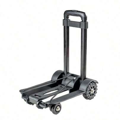 Tubo de hierro de 4 ruedas pequeño camión plegable carro carrito de la compra carro de la tienda de comestibles doméstica pequeña carretilla carro de equipaje