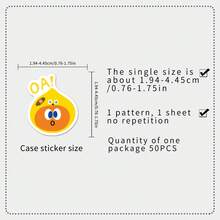 50pcs Cute Cartoon Soft Cute Radish Expression Stickers, Funny Decorative Stationery, Water Bottle, Notebook Stickers - Multicolor - View 2