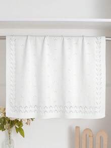 Hollow Lace Knitted Baby Blanket, 100% Cotton Class A Infant Swaddle Wrap, All Season Stroller Cover, Ins Style - White - View 4