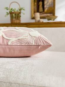 1 buah Sarung Bantal Hias Bordir Bunga Merah Muda Minimalis Modern, Sarung Bantal Bunga Musim Semi/Panas, Cocok untuk Dekorasi Dalam Ruangan, Sarung Bantal Sepanjang Musim, Isian Bantal Tidak Termasuk - Berwarna merah muda - View 10