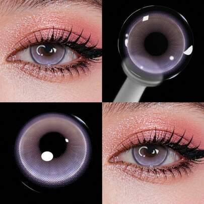  LEERMOO Color Best Contacts Contact Eyewear For Dark Eyes For Daily Cosmetics & Eye Beauty One Pack / 2 Pieces Of 6 Months Disposable Diameter Natural Look Colored Contacts Enlarge Eyes Cosmetic