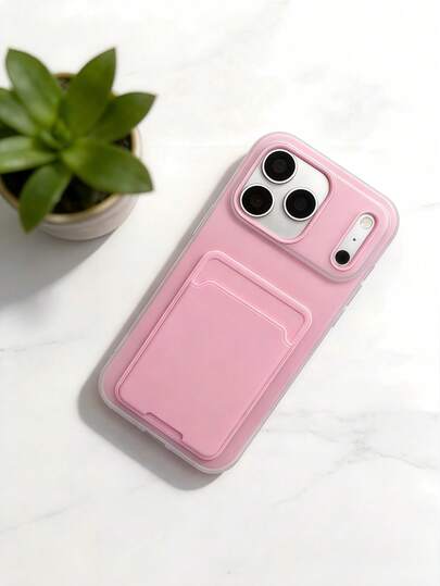 1 pieza Funda de teléfono con ranura 2 en 1 de estilo Ins, apta para Apple 11 12 13 14 15 16 17 Promax Pro Air / S22 S23 S24 S25 Ultra / Honor X5 X6A X7 X8 X9 X7A X8A X9A X9B X8B 200 400 / Hot 9 30 30i 40 50 60i Smart 8 7 6 / 12C 13C 14C 15C Note 12 4G 13 14 15 / Reno11 F