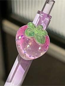 1支隨機葡萄香味掛繩圓珠筆，可愛優雅 0.5mm 黑墨水，適合書寫與學習，開學季適用 - 多色 - 查看 4