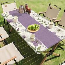 1pc Sunflower Pattern Rectangular Elastic Tablecloth, Waterproof And Easy To Wipe, Elastic And Oil-Resistant Tablecloth Suitable For Indoor And Outdoor Parties, Weddings, Banquets, Festivals, Farmhouses, Home, Kitchen And Dining Room - A - View 1