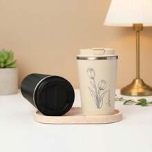 Cốc du lịch in hình hoa sinh nhật, cốc khắc tên, cốc thép không gỉ, cốc cà phê, ý tưởng quà tặng tuyệt vời, quà tặng cho cặp đôi - cốc cà phê - Xem 3