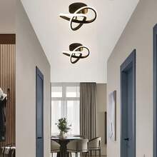Led Ceiling Light Fixture,3000-6000K Modern Hallway Light Fixtures Ceiling Lighting, Close To Ceiling Lights For Bathroom Bedroom Kitchen Balcony Stair Small Ceiling Lamp ,Black/White - Clover - View 12