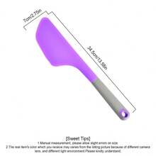 13-Inch Silicone Scraper, Non-Stick Silicone Cream Baking Spatula, Kitchen Cake Scraper Baking Mixing Tool, Suitable For Cooking, Baking, Mixing And Scraping - Multicolor - View 3