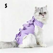 猫咪绝育术后恢复服一件装，透气舒适，适合母猫断奶、公猫绝育手术后穿着，宠物绝育服，多种尺码可选，多种颜色可选，猫咪礼物 - 彩色 - 查看 10