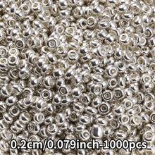 200/500/1000 hạt cườm thủy tinh nhỏ màu vàng và bạc, kích thước 2/3/4mm, dạng tròn dẹt, dùng làm phụ kiện trang sức - Khuyên tai, vòng tay, dây chuyền, móc khóa, dây chuyền điện thoại - Mặt dây chuyền tua rua thủ công - Nhiều màu - Xem 3