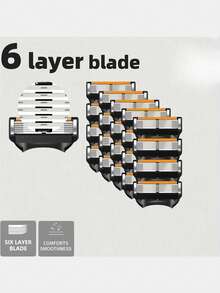 Bộ dao cạo râu thủ công dành cho nam, lưỡi dao 6 lớp tương thích với hệ thống Fusion Proglide, dễ sử dụng và vệ sinh, mang lại trải nghiệm cạo râu mượt mà và thoải mái. - dao cạo an toàn - Xem 9