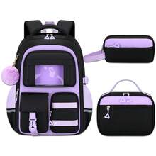 3pcs/Set Girls Backpack - Middle School Backpack With Handbag And Pencil Case, 15.6 Inch Laptop Backpack, Casual Minimalist Multi-Pocket Design With Plush Ball Pendant, Back To School Essential, Suitable For School And Travel - Simple 3-piece Set - View 17