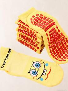 SpongeBob SquarePants 4双装女士中筒透气网眼瑜伽抓握袜普拉提踝袜运动袜 - 彩色 - 查看 2