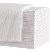 50-Count Disposable Bath Hair Towels 19.7" x 27.6" Thickened and Absorbent Salon and Spa Towels for Massage Yoga Camping Trips White - Blanco - Ver 9