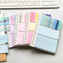 [Cuaderno lindo] Cuaderno A6 lindo con hebilla de lazo suave y notas adhesivas, cuaderno espiral de negocios y aprendizaje para uso en la oficina y el estudio - A6 - Ver 3
