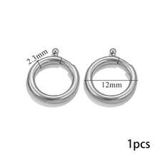 1/2 piezas Anillo de resorte redondo de acero inoxidable 304, hebilla de anillo con resorte chapada en oro con pasador de bola para hacer collares, pulseras y joyería DIY, hipoalergénico y resistente a la decoloración - Hebilla 1 - Ver 14