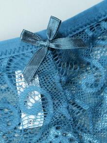 1 chiếc quần lót dây mảnh cạp thấp viền ren gợi cảm dành cho nữ - màu xanh lá - Xem 4