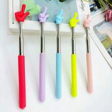 1pc Telescopic Stainless Steel Reading Pointer, 55cm Classroom Instruction Pointer Stick For Children - Telescopic Type - View 2