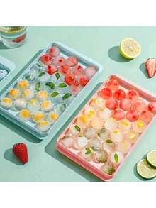 Khay làm đá tròn có nắp, máy làm đá viên mini hình tròn, dùng cho trà và cà phê, đồ dùng cần thiết cho mùa tựu trường. - Nhiều màu - Xem 7