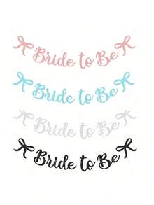 Decoraciones de fiesta de despedida de soltera con lazo de brillo dorado rosa, adecuadas para ducha nupcial, compromiso, celebración de boda, fiesta de compromiso - multicolor - Ver 1