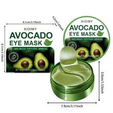 Xioimy 60片牛油果胶原蛋白眼膜，柔滑滋润，呵护娇嫩眼周肌肤，淡化黑眼圈和眼袋，深层滋养，完美贴合，更贴近肌肤，适合所有肤质，眼部护理 - 數量 - 查看 9