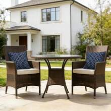 LVTXIII - Paquete de 2 fundas de almohada para exteriores solo 18 x 18 pulgadas fundas de cojín cuadradas repelentes al agua para muebles de patio jardín sofá color azul marino - Azul marino de espiga - Ver 2