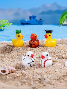 15pcs Assorted Mini Resin Duck Figurines, Cute Animal Decor, DIY Craft And Desktop Ornaments, Random Styles - A - View 7