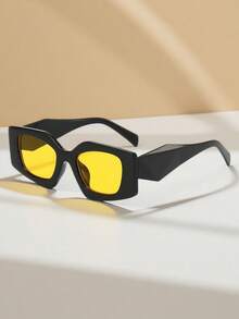 1pc European And American Retro Cat Eye Frame Y2K Fashion Glasses, Versatile Casual Lightweight PC Eyeglass Frame, Suitable For All Seasons - Multicolor - View 9