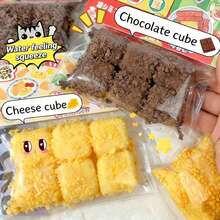 创意多巴胺酸彩虹软捏捏乐，奶酪碎巧克力方块，慢回弹挤压玩具，超柔软减压指尖玩具 - 彩色 - 查看 2