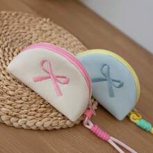 女士口红包、刺绣蝴蝶结手提包、耳机零钱包和卫生巾收纳袋 - 彩色 - 查看 8