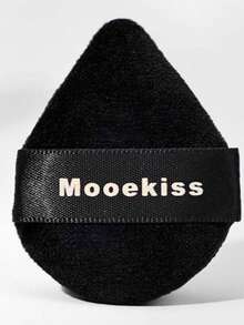 Borla de terciopelo con forma de gota de agua Mooekiss, para contorneo y fijación precisa, suave, para principiantes en maquillaje y maquillaje diario - Negro - Ver 8