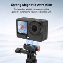 Dành cho Osmo Action 6 / Nano PULUZ Đế gắn từ tính hai càng bằng nhựa, tháo nhanh (Màu đen) - Xem 5