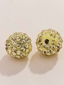 50颗10毫米粘土钻球手工散珠DIY手链项链串珠饰品配件 - 50個滿鑽陶泥珠 - 查看 17