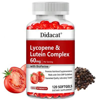 Cápsulas de licopeno + luteína, promueven la salud del sistema urinario y la salud ocular, Adecuado tanto para hombres como para mujeres