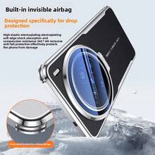 Ốp lưng điện thoại bằng da PU với giá đỡ ống kính ẩn, mặt lưng bằng nhựa PC cứng cáp bảo vệ điện thoại, phù hợp với các dòng X200, X200 Pro, X200 Pro Mini. - màu đen - Xem 4