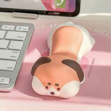 1 pieza Alfombrilla de escritorio de oficina con dibujos animados con soporte para la muñeca, almohadilla para la muñeca y mouse pad ergonómico, protege la muñeca, mouse pad de espuma de memoria con reposamuñecas, linda alfombrilla de escritorio de oficina - Ver 9