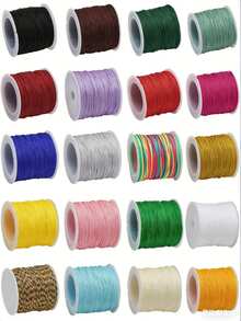 50m 0.8mm Colorful Jade Nylon Cord, For DIY Jewelry Beading Braiding Rope, Bracelet Decoration, And Chinese Knot - Jade Line - View 1