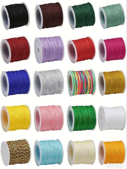 50m 0.8mm Colorful Jade Nylon Cord, For DIY Jewelry Beading Braiding Rope, Bracelet Decoration, And Chinese Knot