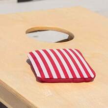 - Juego de 8 pufs de Doble Cara con diseño de Cornhole Slide and Stop Regulation Tournament Juego de 8 - rojo blanco azul - Ver 3