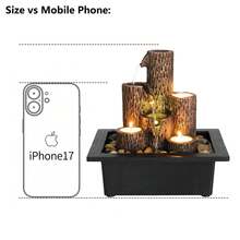 1 Pc USB Powered Desktop Resin Flowing Ornament, Fashionable Waterfall Fountain, Casual Meditation, Office Bedroom Yoga Studio, Bar, Coffee Shop, Club Decoration, Ideal Valentine's Day, Mother's Day, Christmas, Halloween, Easter, Thanksgiving Romantic Gift, Creative Crafts, Preferred Birthday Gift - JZ002 - View 9