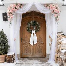 Flower Wreath Sashes For Front Door White Ric-Rac Wreath Ribbons For Holiday Spring Party Yard Wall Home Decoration - White - View 4